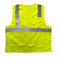 Malha de segurança reflexiva colete amarelo com bolsos